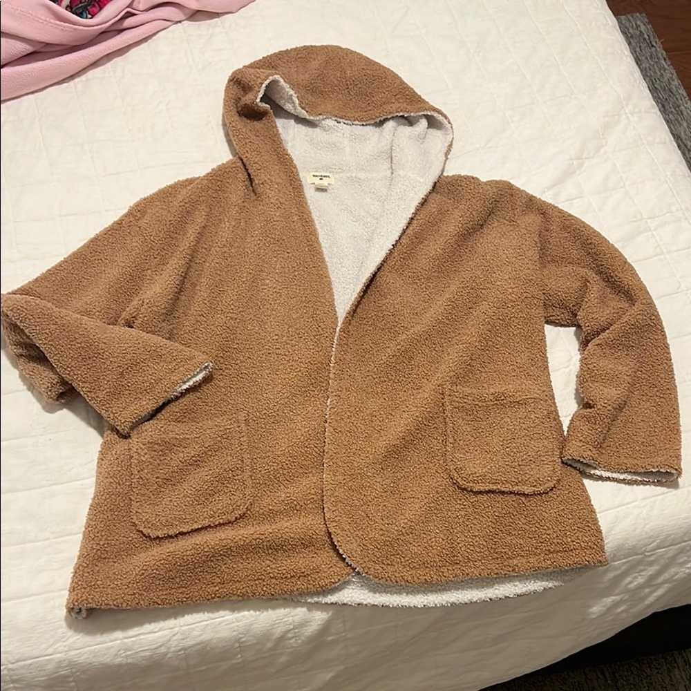 Cozy Tan Hooded Jacket